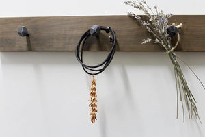 Wood & Wrought Iron Coat Rack