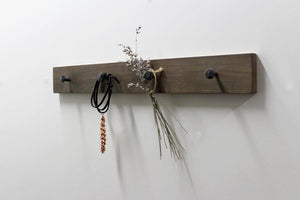 Wood & Wrought Iron Coat Rack