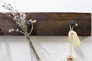 Wood & Wrought Iron Coat Rack