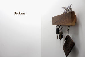 Wall-mounted Holder for Keys, Mail or Phone.